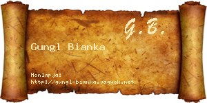 Gungl Bianka névjegykártya