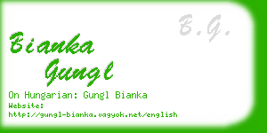 bianka gungl business card